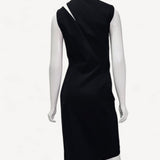 Vestido Versace Preto com Fenda Lateral