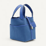 Bolsa Hermès Picotin 18 Cargo Bleu Egee/Bleu Royal com Ferragens Palladium