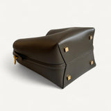 Bolsa Saint Laurent LE 37 Bucket Verde com Ferragens Douradas