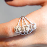 Anel Diamantes 4 Fios P4,7 -  1,28CT