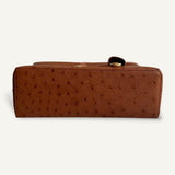 Bolsa Loro Piana Extra L27 Ostrich Sand Haze com Ferragens Douradas