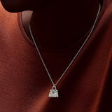 Colar Hermès Kelly em Ouro Branco 18k com Diamantes