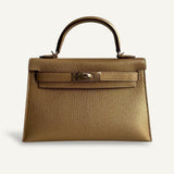 Bolsa  Hermès Mini Kelly Chevre Dore com Ferragens Permabrass