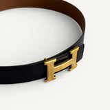 Cinto Hermès Constance Gold com Ferragens Gold