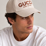 Boné Gucci Logo Baseball Marrom I Bege