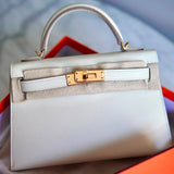 Bolsa Hermès Mini Kelly Epsom Sellier Veau Perso Nata Com Ferragens Gold