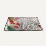 Lenço Hermès 90 Dans Le Bras de Séléné Blanc / Rose / Vert