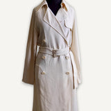 Trench Coat Hermès Paris Wool Creme