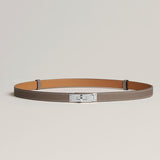 Cinto Hermès Kelly Epsom Etoupe com Ferragens Palladium