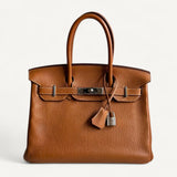 Bolsas Hermès Birkin 30 Togo Gold com Ferragens Palladium