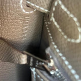 Bolsa Hermès Kelly 25 Epsom Sellier Etoupe com Ferragens Palladium