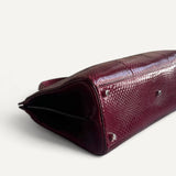 Bolsa Gucci Zumi Phyton Burgundy com Ferragens Prateadas