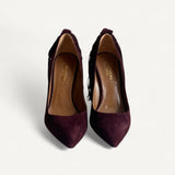 Scarpin Aquazzura Firenze Wild Thing Camurça Vinho