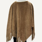 Poncho Prada em Lã Marrom