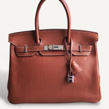 Bolsa Hermès Birkin 30 Togo Barenia com Ferragens Palladium