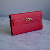 Bolsa Hermès Kelly Classique To Go Epsom Veau Capucine com Ferragens Gold
