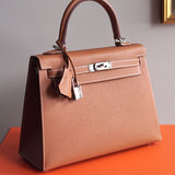 Bolsa Hermès Kelly 25 Epsom Sellier Gold com Ferragens Palladium