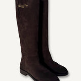 Bota Christian Dior D-Town Boot Suede Chocolate Brown