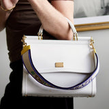 Bolsa Dolce & Gabbana Sicily Branca com Ferragens Douradas