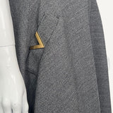 Saia Valentino V-Logo Maxi Skirt Cinza