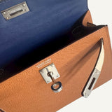 Bolsa Hermès Mini Kelly Epsom Tricolor Gold | Nata | Noir com Ferragens Palladium