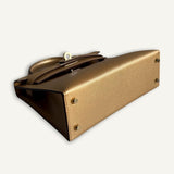 Bolsa  Hermès Mini Kelly Chevre Dore com Ferragens Permabrass