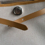 Bolsa Hermès Herbag 31 Ecru Viking Criss Toile com Ferragens Palladium