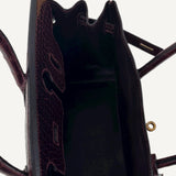 Bolsa Hermès Birkin 25 Croco Matte Rouge com Ferragens Gold