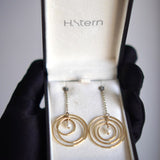 Brincos HStern Ouro 18K com Pérolas e Diamantes Cognac