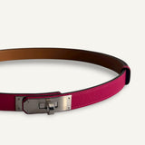 Cinto Hermès Kelly 18  Epsom Rose Mexico com Ferragens Palladium