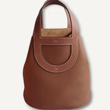 Bolsa Hermès In the Loop Togo Gold  com Ferragens Gold