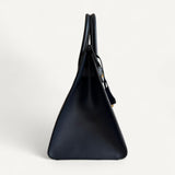 Bolsa Hermès Birkin 30 Epsom Sellier Bleu Caban com Ferragens Gold