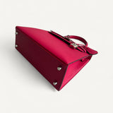 Bolsa Hermès Kelly 25 Epsom Verso Framboise/Prun com Ferragens Gold