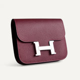 Carteira Hermès  Constance Slim Epsom Rouge H com Ferragens Palladium