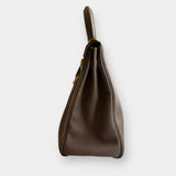 Bolsa Hermés Kelly 35 Togo Etoupe com Ferragens Gold