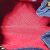 Mochila Chanel Gabrielle Aged Calfskin Preta com Azul