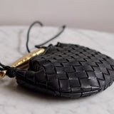 Bolsa Bottega Veneta Sardine Entrecciato Preta Pequena
