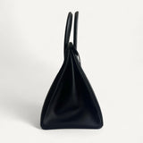 Bolsa Hermès Birkin 35 Epsom Noir com Ferragens Palladium