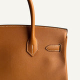 Bolsa Hermès Birkin 30 Epsom Toffee com Ferragens Palladium