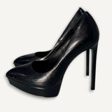 Scarpin Saint Laurent Stileto em Couro Preto