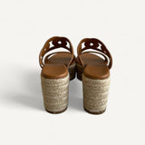Sandália Hermés Ithea 30 Espadrille Gold
