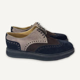 Sapato Oxford Hermes Derby Suede Multicolor