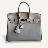 Bolsa Hermès Birkin 25 Togo Beton com Ferragens Palladium