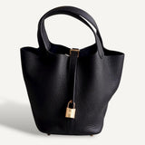 Bolsa Hermès Picotin 18 Clemence Noir com Ferragens Gold