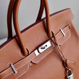 Bolsa Hermès Birkin 35 Togo Gold com Ferragens Palladium