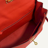 Bolsa Hermès Kelly 35 Capucine com Ferragens Gold