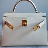 Bolsa Hermès Mini Kelly Epsom Sellier Veau Perso Nata Com Ferragens Gold