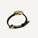 Relógio Mini Baignoire Cartier Ouro Amarelo e Couro