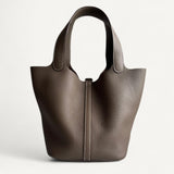 Bolsa Hermès Picotin Lock 22 Etoupe Clemence  com Ferragem Palladium