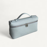Bolsa Loro Piana Extra Pocket L19 Blue com Ferragens Prateadas